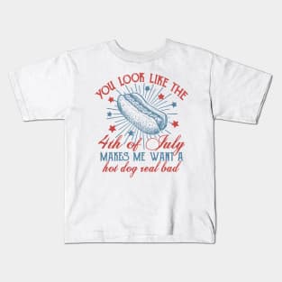 You Look Like the 4th of July, Retro 4th of July, Independence Day, Vintage America Kids T-Shirt